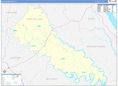King William County, VA Digital Map Basic Style